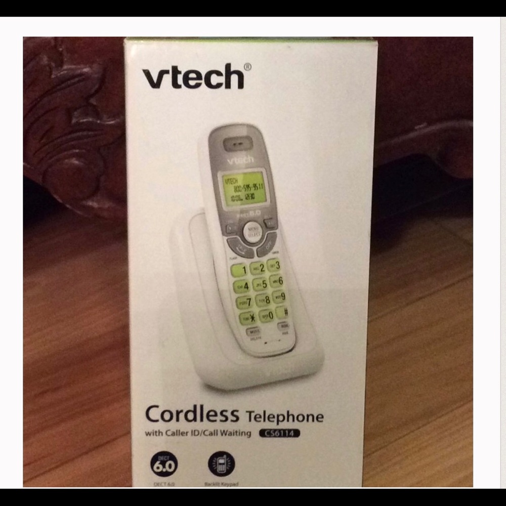 Vtech VT6s6114 Dect 60 cordless phone system new single vetch phone new open box